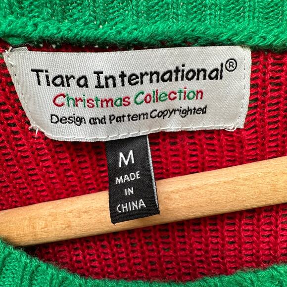 Tiara International Christmas Collection Green Ugly Christmas Sweater – Size M - Picture 2 of 8